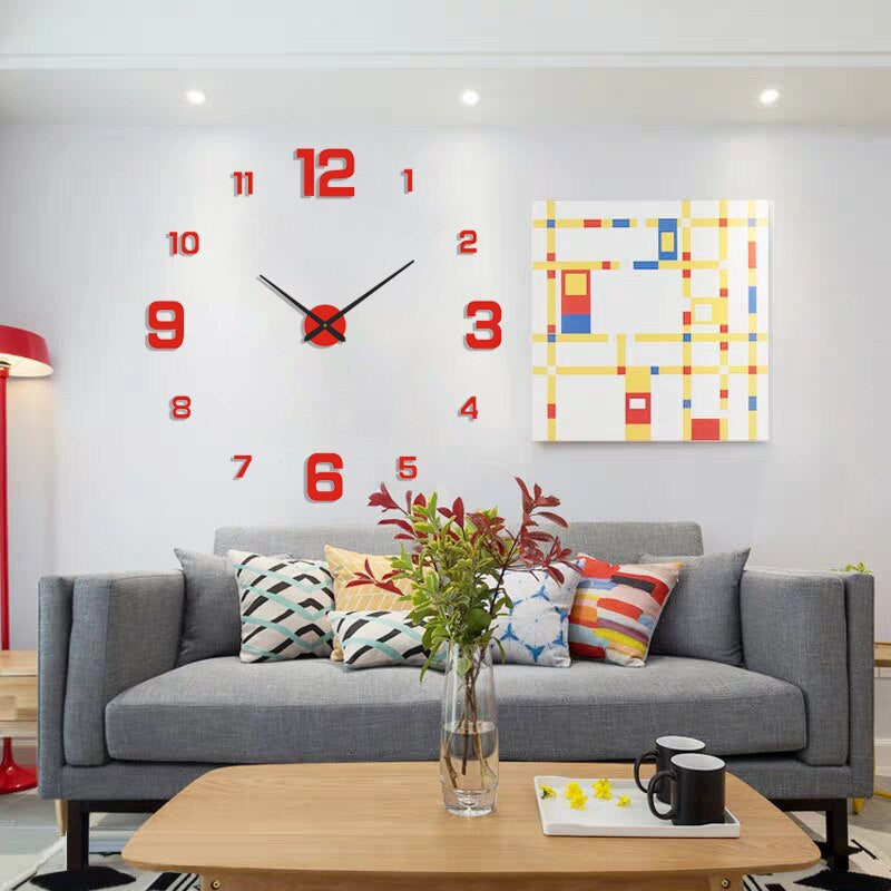 Customizable Large Wall Clock with Silent Quartz Movement – Modern Decorative Timepiece