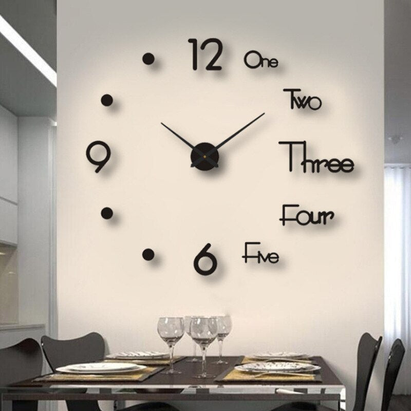 Customizable Large Wall Clock with Silent Quartz Movement – Modern Decorative Timepiece