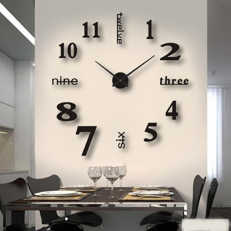 Customizable Large Wall Clock with Silent Quartz Movement – Modern Decorative Timepiece