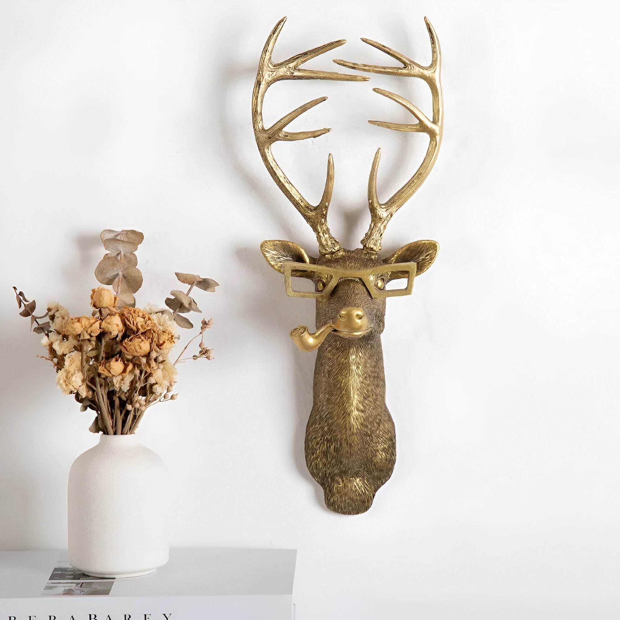 Decorative Metal Animal Head Wall Hook for Coats and Hats – Elegant Home Decor