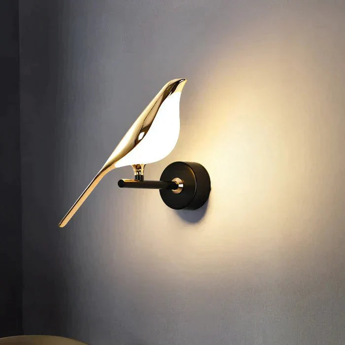 Elegant Bird-Shaped LED Wall Lamp with Dimmable Lighting and Adjustable Magnetic Feature