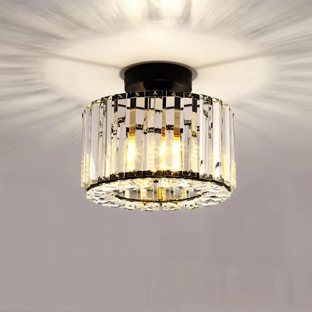 Elegant Crystal Ceiling Light Fixture – Modern LED Flush Mount Lamp for Living Room, Bedroom, and Kitchen
