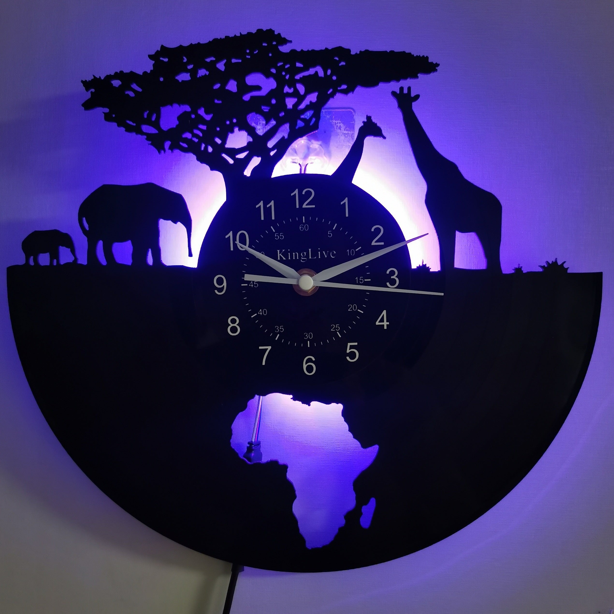 Elegant Giraffe Wall Clock – Unique Vinyl Design for Stylish Home Decor