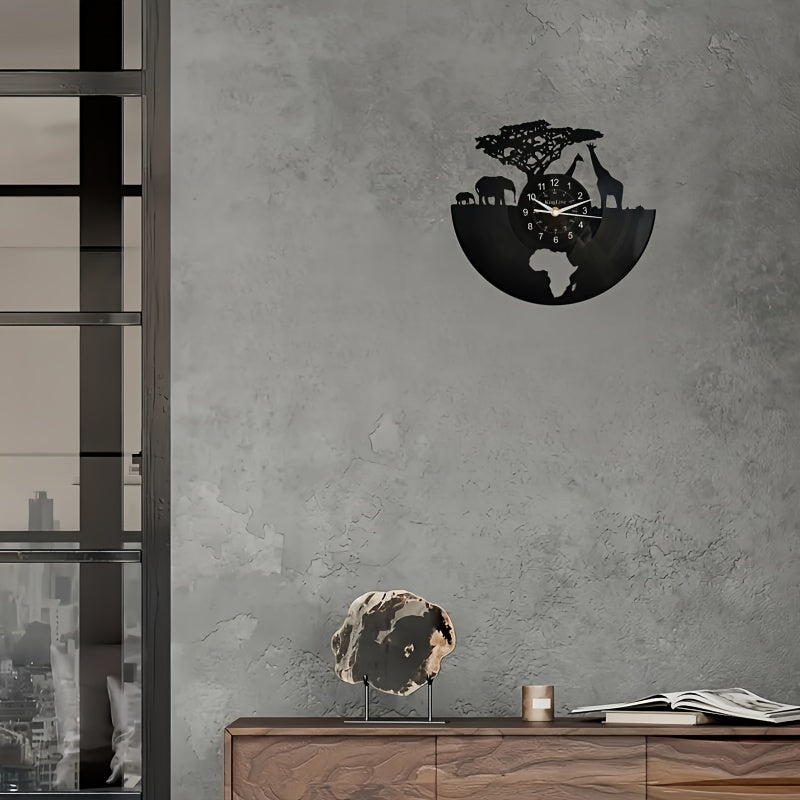 Elegant Giraffe Wall Clock – Unique Vinyl Design for Stylish Home Decor