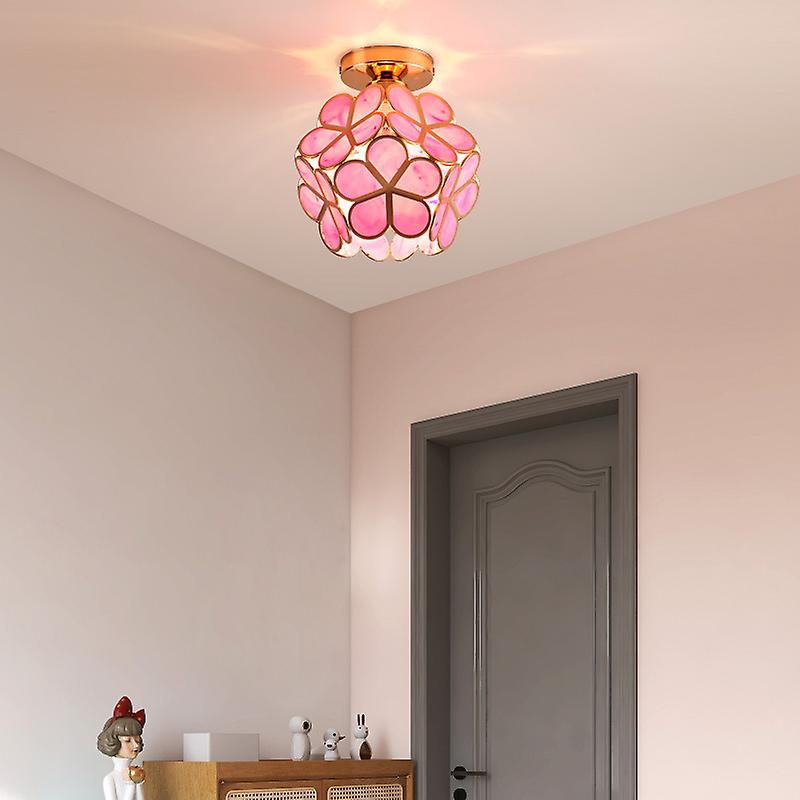 Elegant Glass Flower Ceiling Lamp – Unique Floral Design for Warm Ambiance