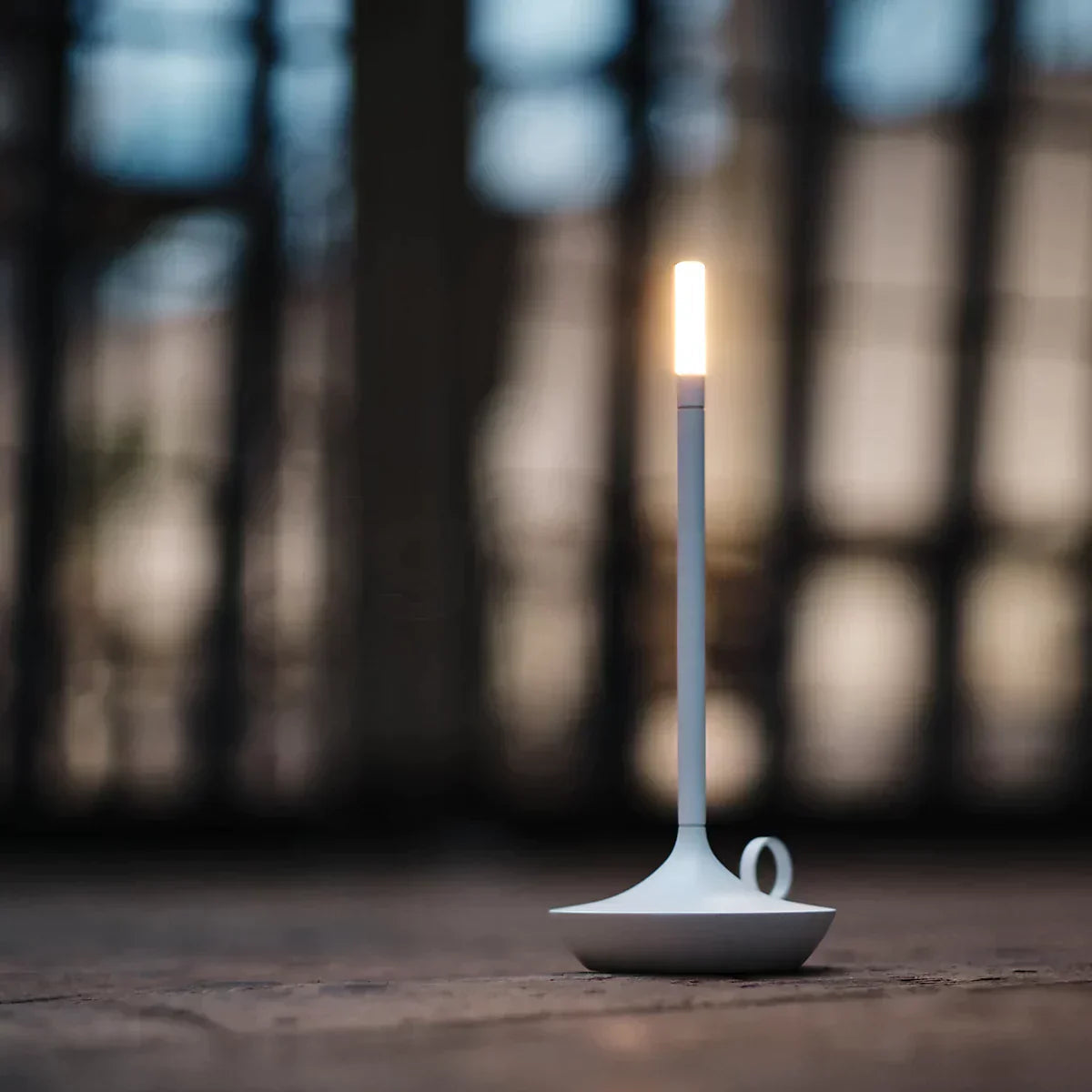 Elegant Nordic Candlestick Lamp – Rechargeable LED Table Light with Dimmable Function