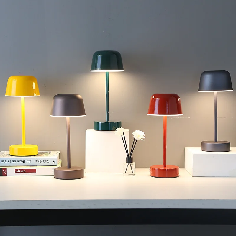 Elegant Rechargeable Table Lamp with Dimmable Light and Three Color Modes – Modern Cordless Design for Bedside or Desk Use