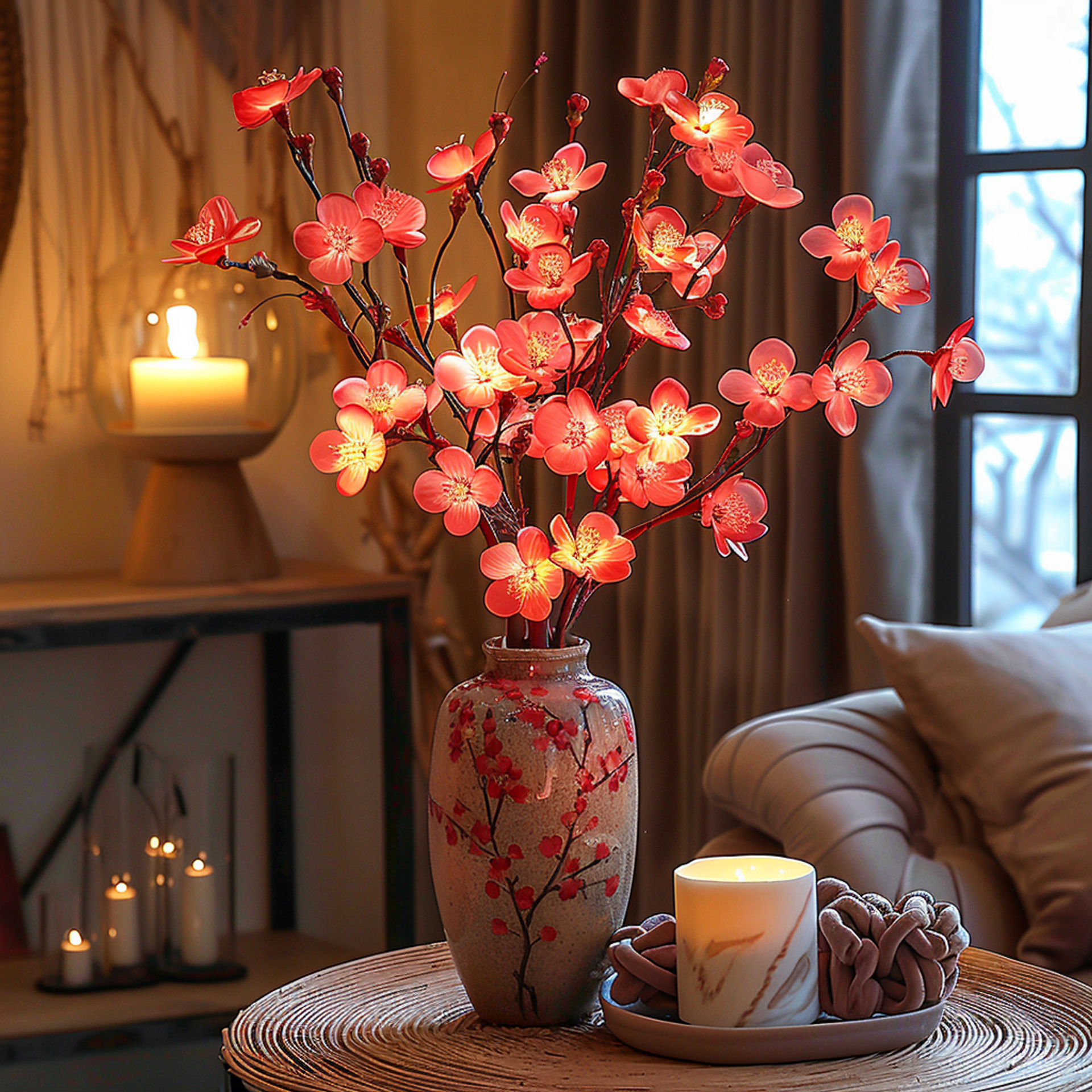 Enchanting Olive Branch Fairy Lights with 120 Warm White LEDs – 70cm Decorative Accent