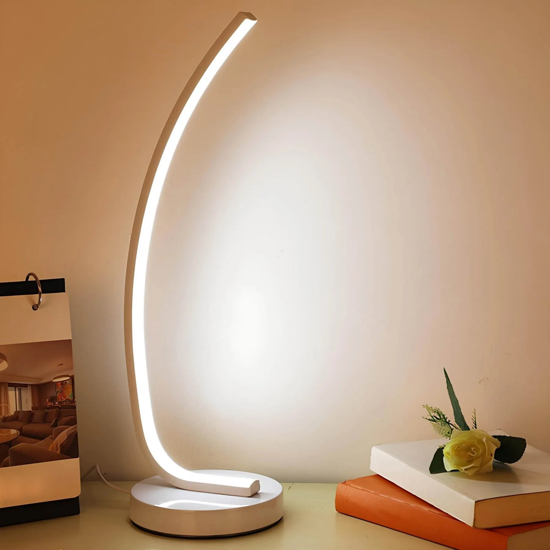 Flexible LED Table Lamp with Adjustable Gooseneck – Modern Minimalist Desk and Bedside Table Lighting