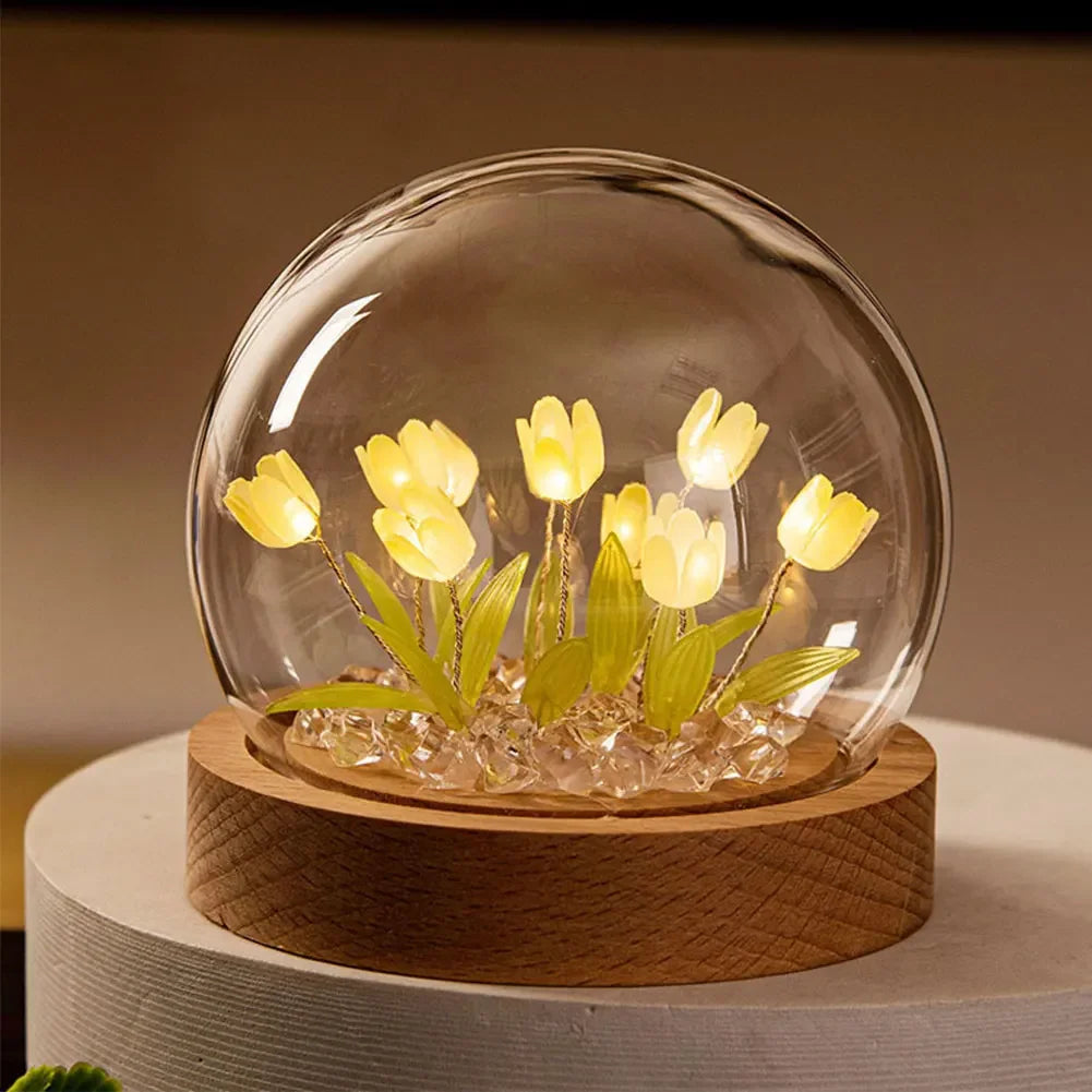 Handmade Flower Table Lamp – Colorful Bedside and Desk Lighting for Cozy Bedrooms and Living Spaces