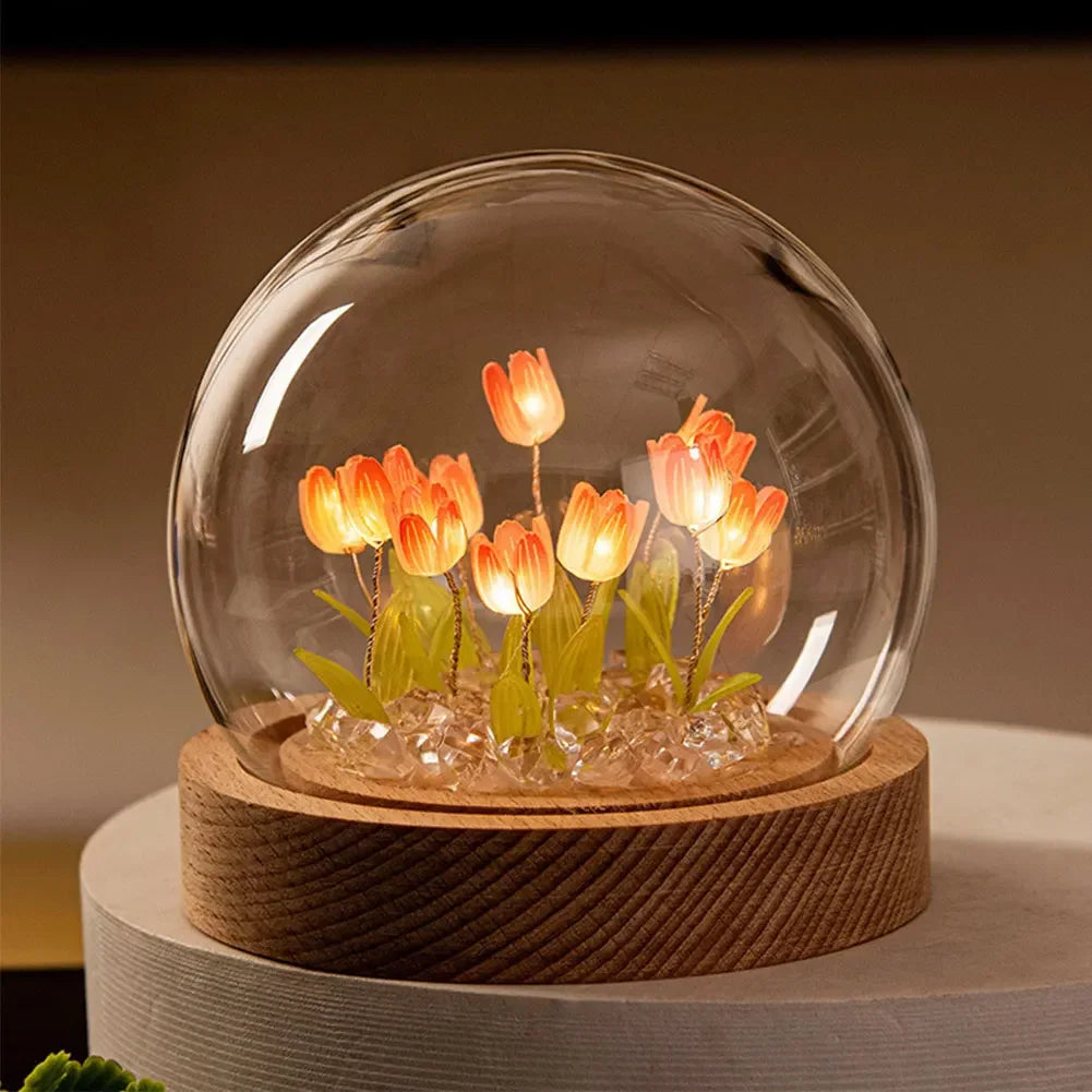 Handmade Flower Table Lamp – Colorful Bedside and Desk Lighting for Cozy Bedrooms and Living Spaces