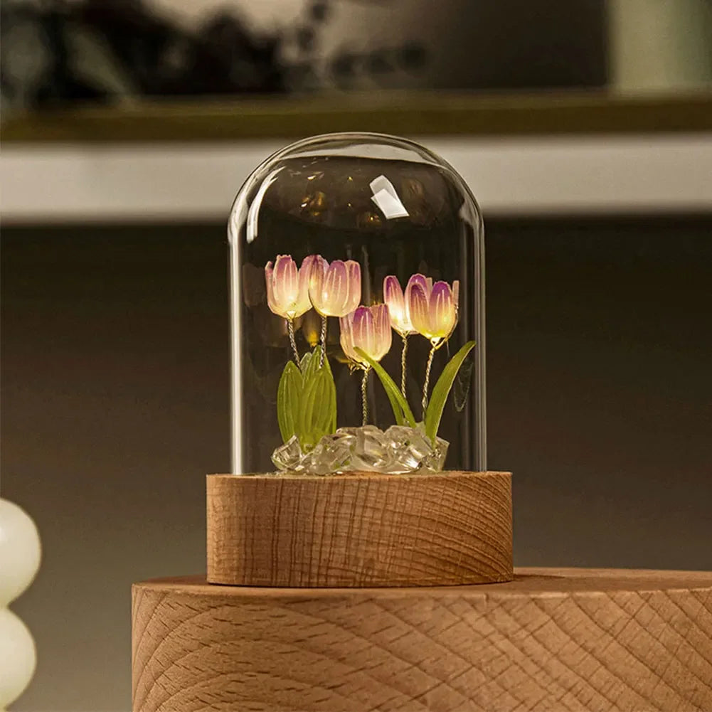 Handmade Flower Table Lamp – Colorful Bedside and Desk Lighting for Cozy Bedrooms and Living Spaces