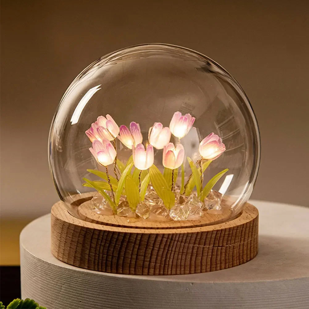 Handmade Flower Table Lamp – Colorful Bedside and Desk Lighting for Cozy Bedrooms and Living Spaces