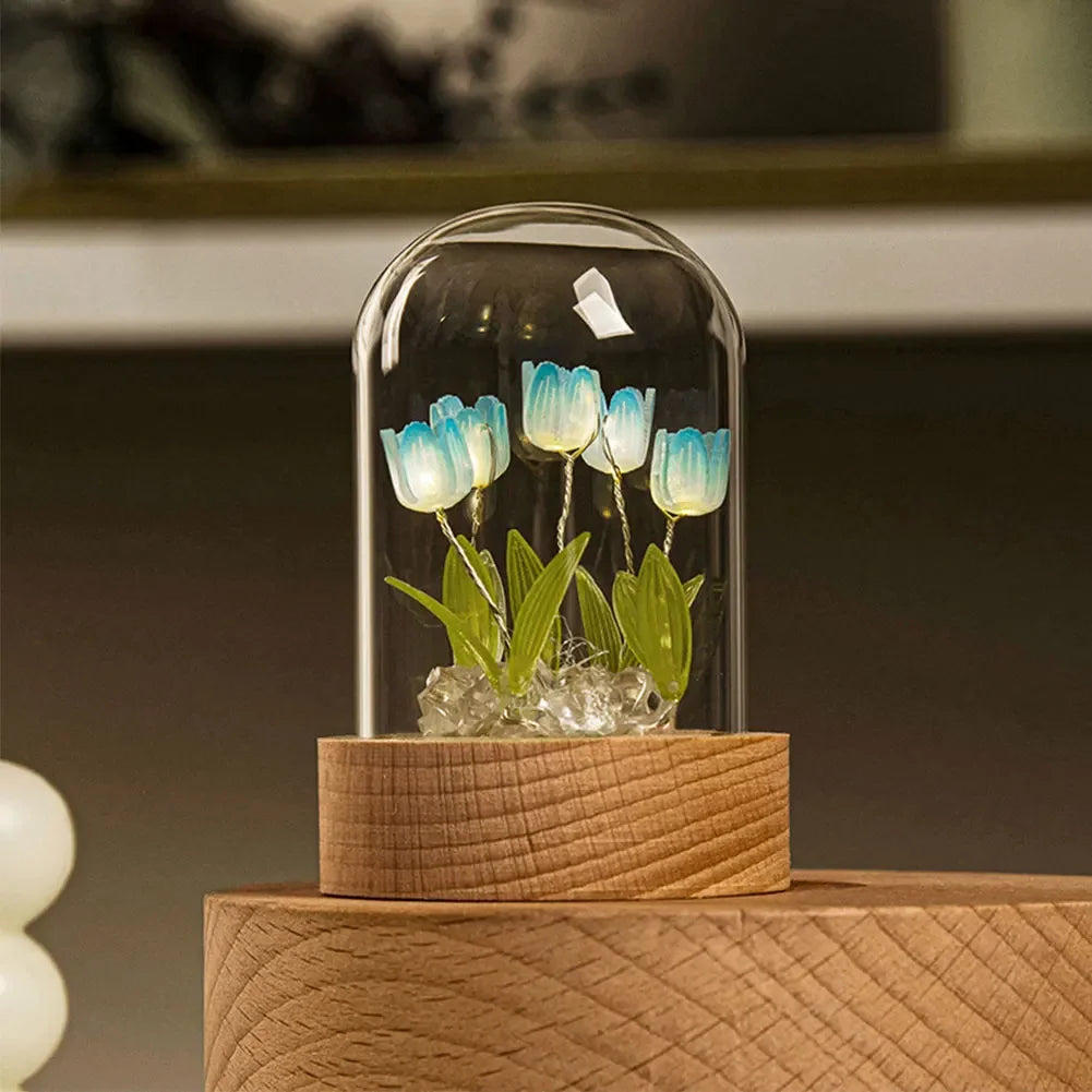 Handmade Flower Table Lamp – Colorful Bedside and Desk Lighting for Cozy Bedrooms and Living Spaces