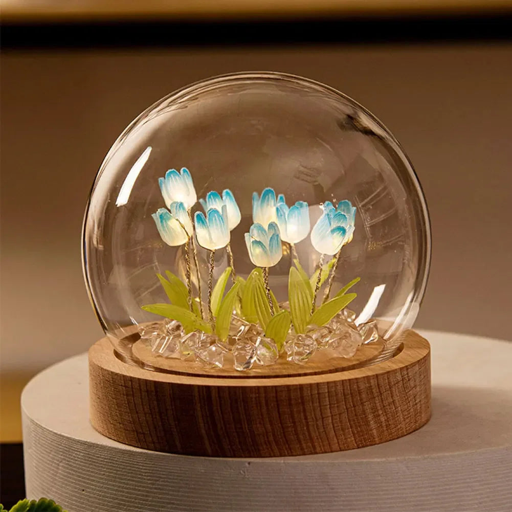 Handmade Flower Table Lamp – Colorful Bedside and Desk Lighting for Cozy Bedrooms and Living Spaces