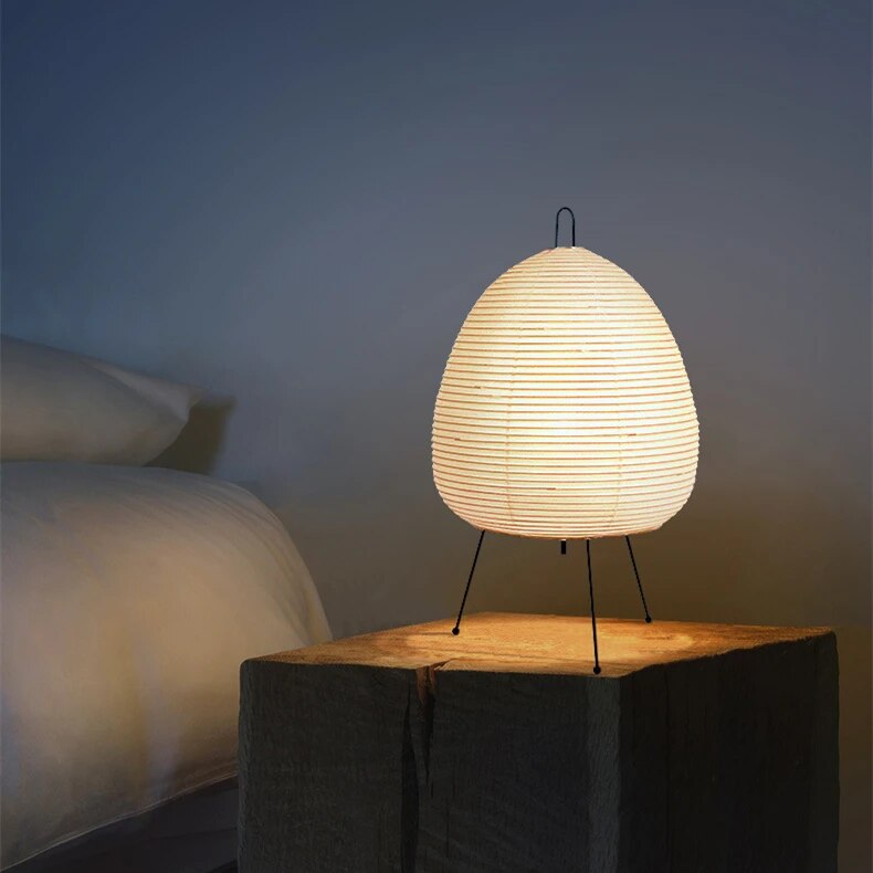 Japanese Rice Paper LED Table Lamp – Traditional Design with Modern Functionality