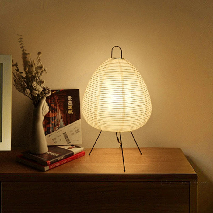 Japanese Rice Paper LED Table Lamp – Traditional Design with Modern Functionality