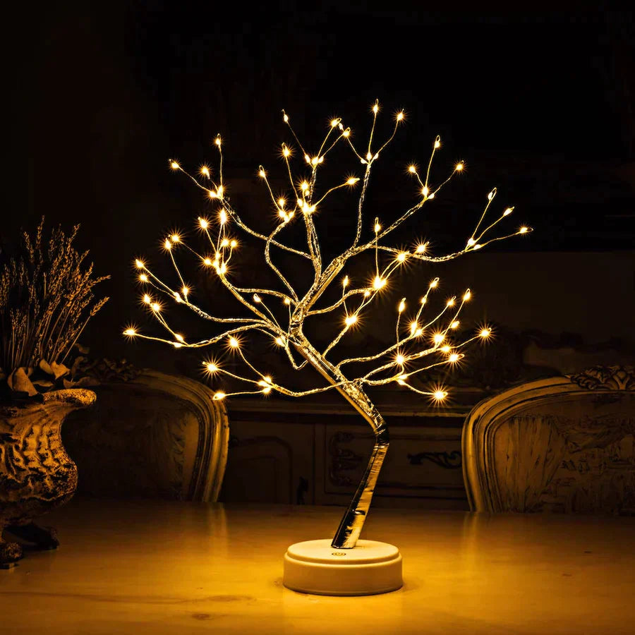 LED Tree Lamp with 108 Mini LEDs – Handmade Decorative Light for Relaxation and Versatile Use