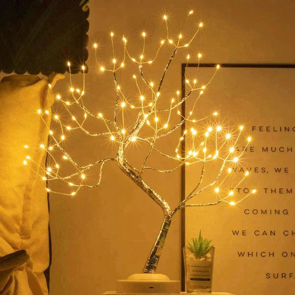 LED Tree Lamp with 108 Mini LEDs – Handmade Decorative Light for Relaxation and Versatile Use