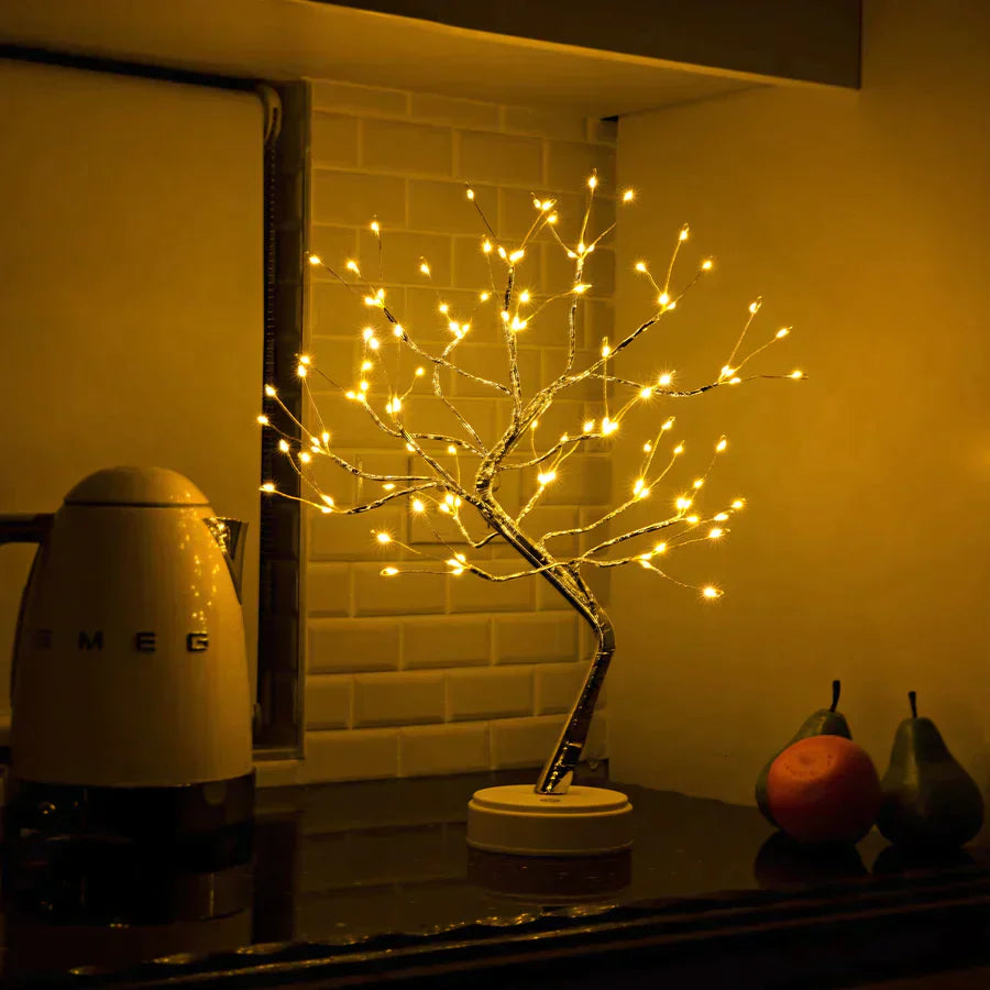 LED Tree Lamp with 108 Mini LEDs – Handmade Decorative Light for Relaxation and Versatile Use