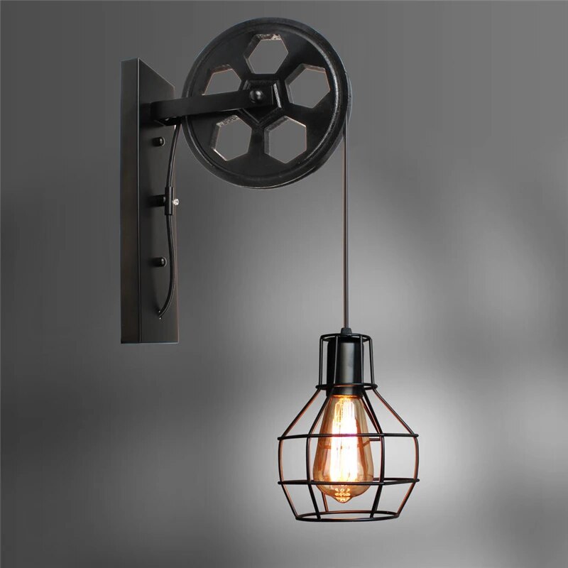 Medieval Wall Lamp with Vintage Metal and Glass Design – Elegant Lighting for Home Decor