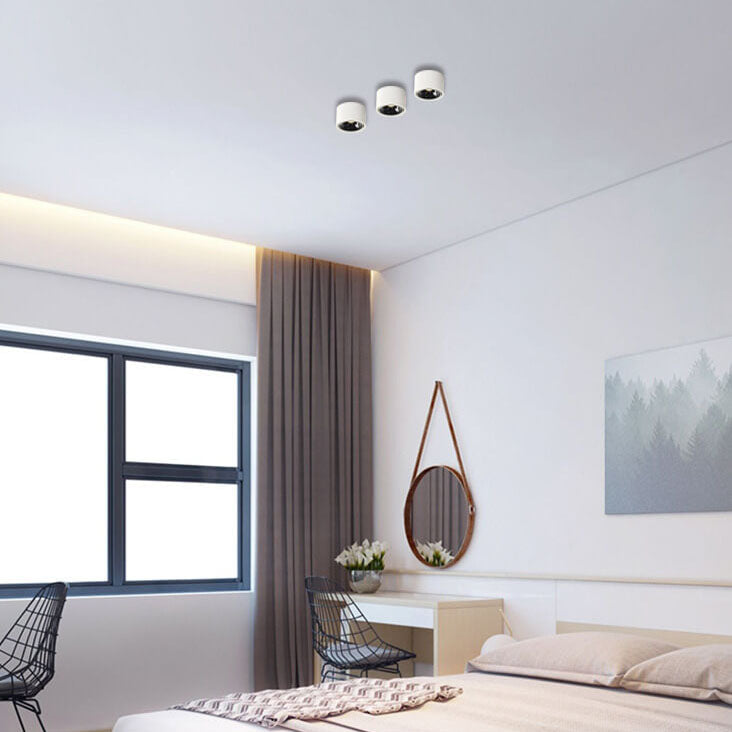 Modern Adjustable LED Flush Mount Ceiling Light Fixture – Minimalist Round Design for Contemporary Spaces