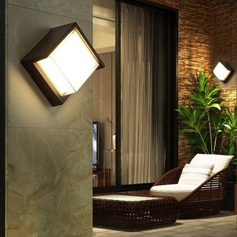 Modern Aluminum Outdoor Wall Light with Motion Sensor