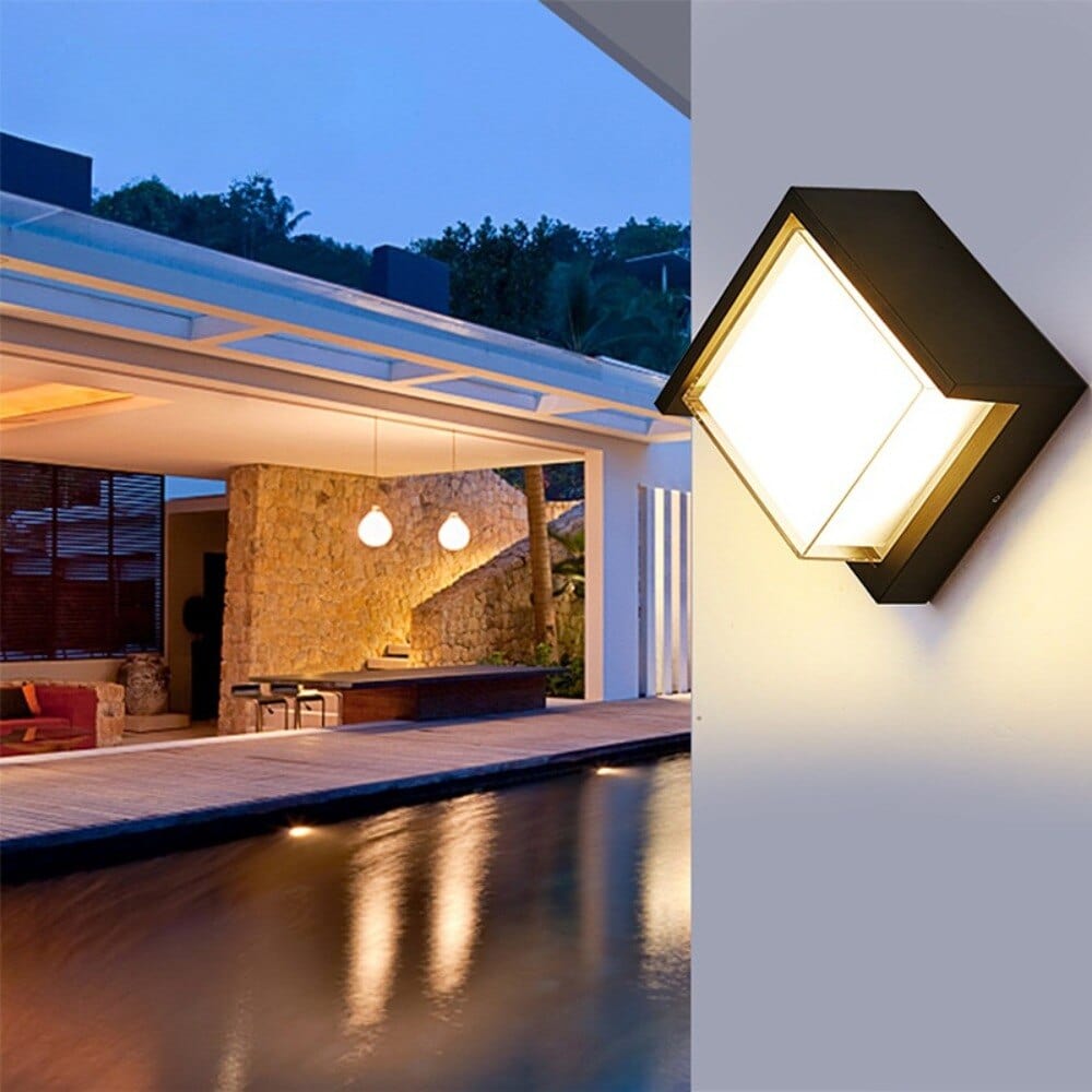 Modern Aluminum Outdoor Wall Light with Motion Sensor