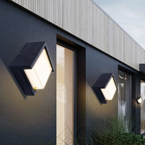 Modern Aluminum Outdoor Wall Light with Motion Sensor