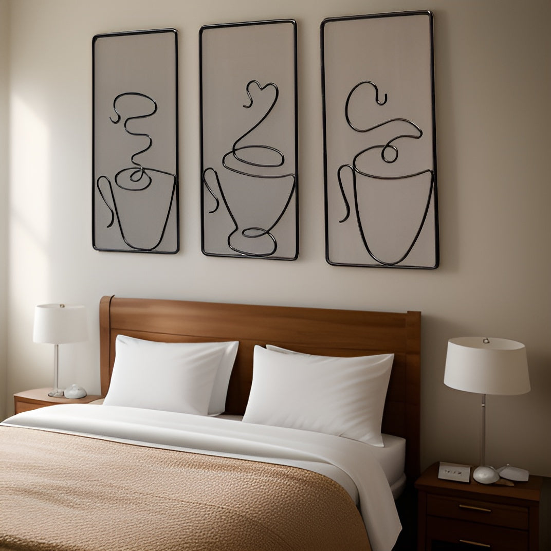 Modern Black Metal Mountain Wall Art – Abstract Nature Decor for Home and Office