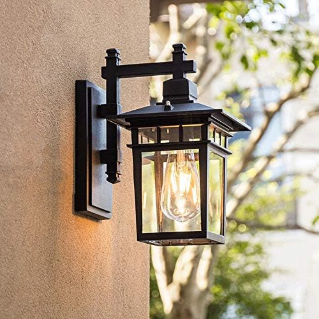 Modern Black Outdoor Wall Light - Up and Down LED Exterior Wall Lights for Stylish Illumination
