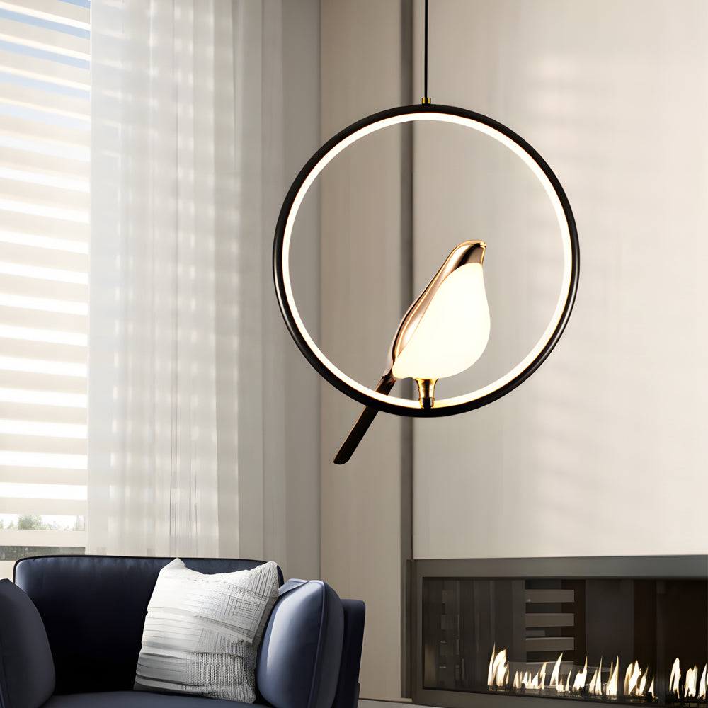 Modern Dimmable Pendant Light with Adjustable LED and Remote Control – Sleek Aluminum Design