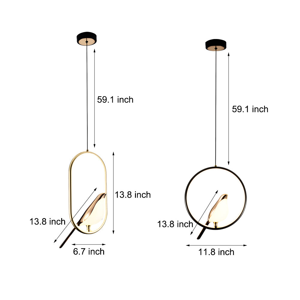 Modern Dimmable Pendant Light with Adjustable LED and Remote Control – Sleek Aluminum Design