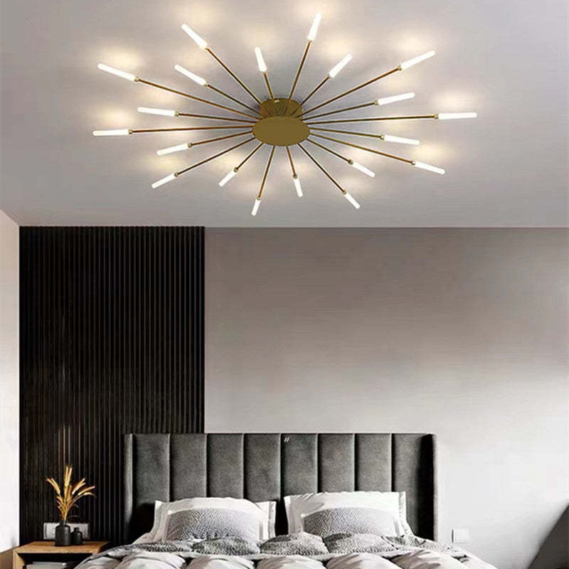 Modern Fireworks Ceiling Chandelier for Living Room – Stylish Metal Light Fixture