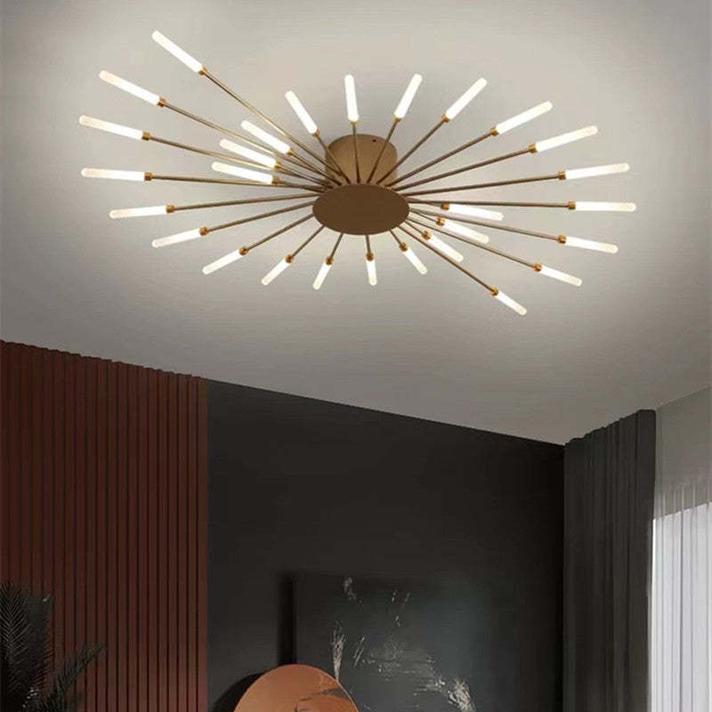 Modern Fireworks Ceiling Chandelier for Living Room – Stylish Metal Light Fixture