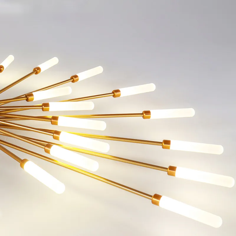 Modern Fireworks Ceiling Chandelier for Living Room – Stylish Metal Light Fixture