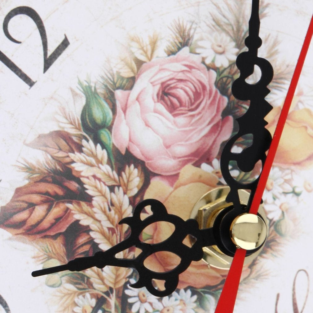 Modern Floral Butterfly Wall Clock – Elegant 12 x 12 cm Home Decor for Living Room and Office