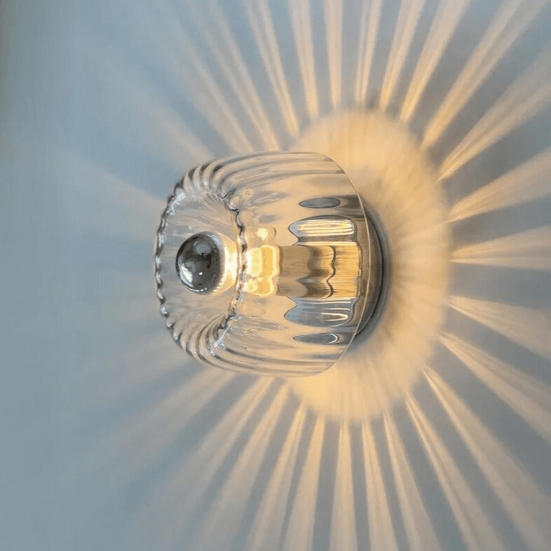 Modern Glass Wall Lamp with Soft LED Lighting – Elegant Minimalist Sconce for Home Decor