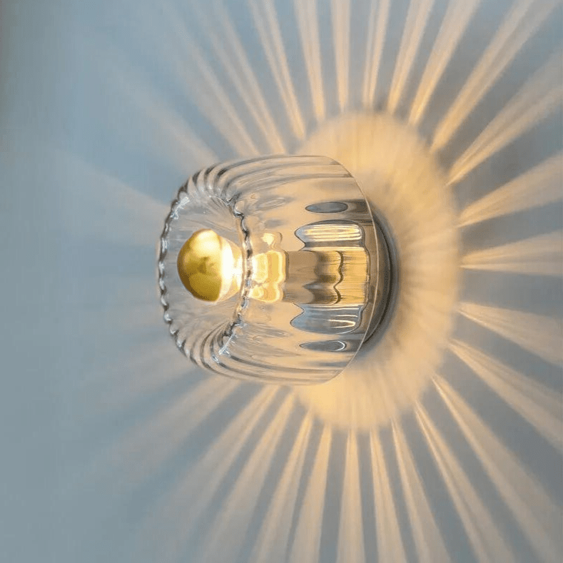 Modern Glass Wall Lamp with Soft LED Lighting – Elegant Minimalist Sconce for Home Decor