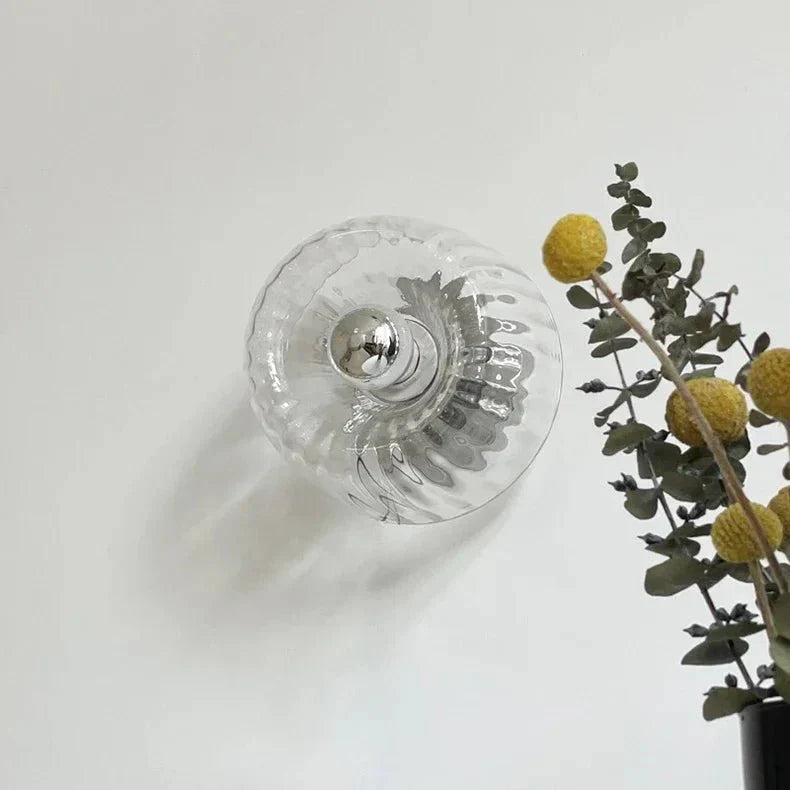 Modern Glass Wall Lamp with Soft LED Lighting – Elegant Minimalist Sconce for Home Decor