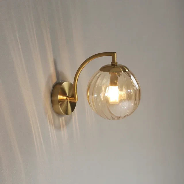 Modern Glass Wall Sconce with Integrated LED – Elegant Wall Lamp for Living Room and Bedroom Lighting