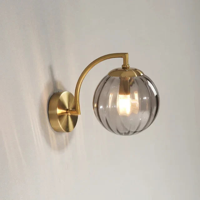 Modern Glass Wall Sconce with Integrated LED – Elegant Wall Lamp for Living Room and Bedroom Lighting