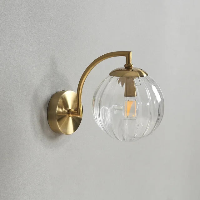 Modern Glass Wall Sconce with Integrated LED – Elegant Wall Lamp for Living Room and Bedroom Lighting