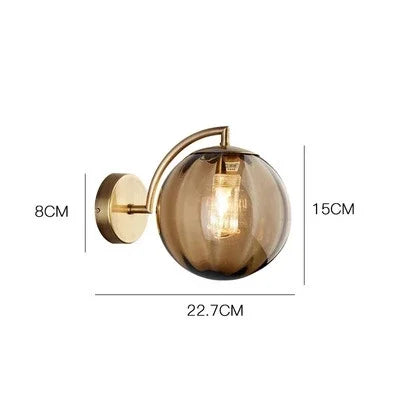 Modern Glass Wall Sconce with Integrated LED – Elegant Wall Lamp for Living Room and Bedroom Lighting