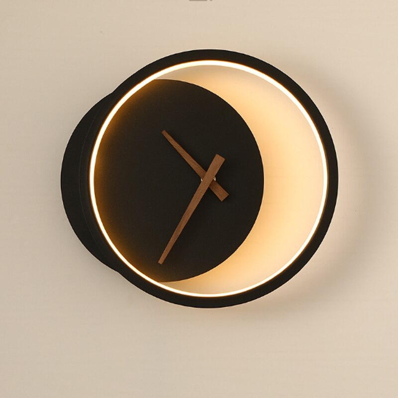 Modern LED Wall Clock in Black or White – Stylish Decorative Timepiece for Home