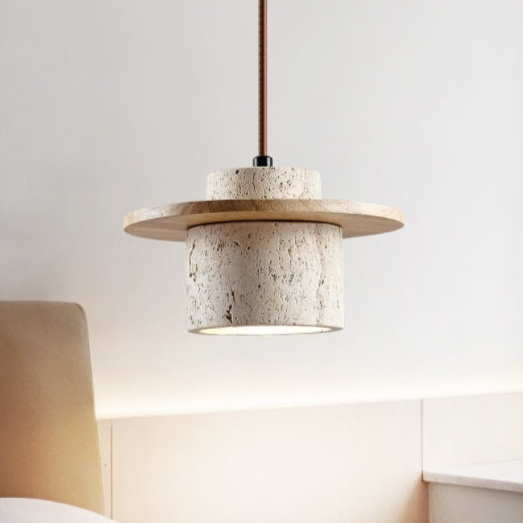 Elegant Travertine Pendant Lamp