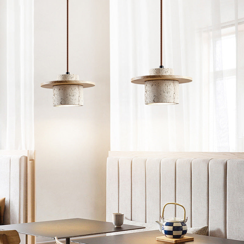 Elegant Travertine Pendant Lamp