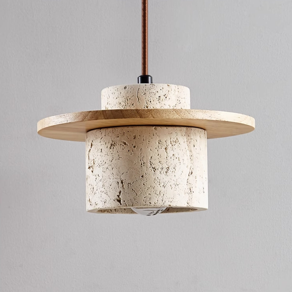 Elegant Travertine Pendant Lamp
