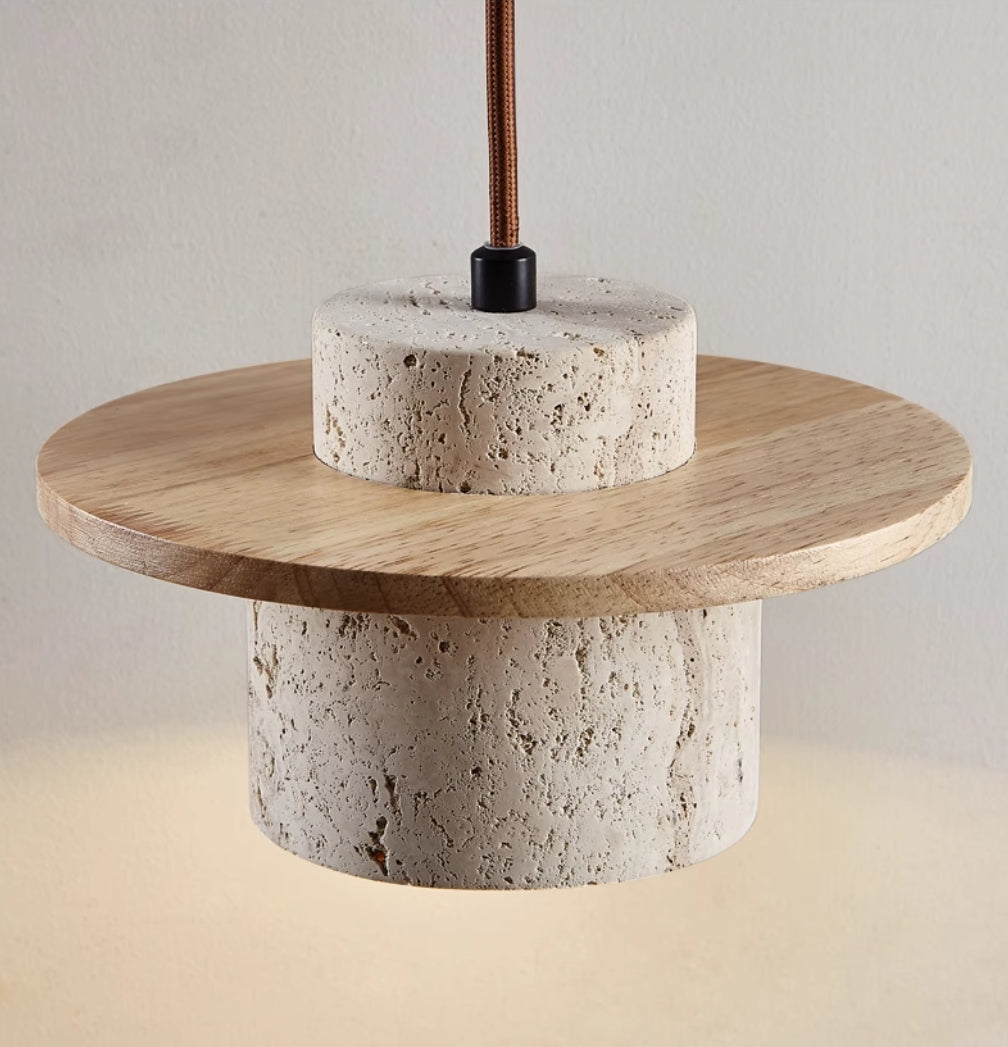 Elegant Travertine Pendant Lamp