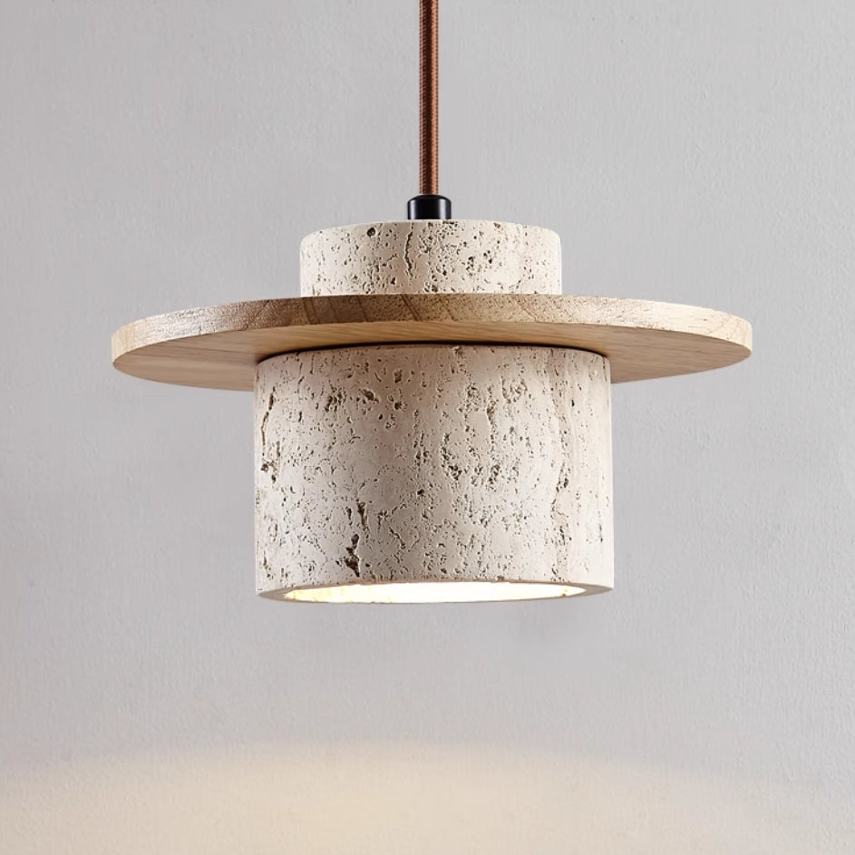Elegant Travertine Pendant Lamp